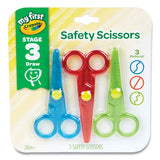 Crayola® My First Crayola Safety Scissors, Rounded Tip, Assorted Straight Handles, 3-pack freeshipping - TVN Wholesale 