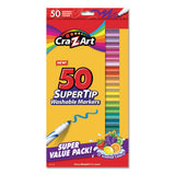 Cra-Z-Art® Washable Supertip Markers, Fine-broad Bullet Tips, Assorted Colors, 50-set freeshipping - TVN Wholesale 