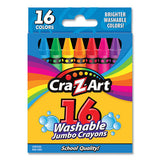 Cra-Z-Art® Washable Jumbo Crayons, 16 Assorted Colors, 16-pack freeshipping - TVN Wholesale 