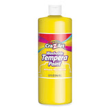 Cra-Z-Art® Washable Tempera Paint, Yellow, 32 Oz Bottle freeshipping - TVN Wholesale 