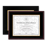 Hardwood Document-certificate Frame W-mat, 11 X 14, 8 1-2 X 11, Black