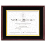 DAX® Hardwood Document-certificate Frame W-mat, 11 X 14, 8 1-2 X 11, Mahogany freeshipping - TVN Wholesale 