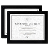 Document-certificate Frames, Wood, 8 1-2 X 11, Black, Set Of Two