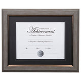 DAX® 2-tone 11 X 14 Document Frame, 8 1-2 X 11 Insert, Gray-gold Frame, Black Mat freeshipping - TVN Wholesale 