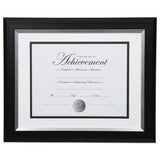 DAX® 2-tone 11 X 14 Document Frame, 8 1-2 X 11 Insert, Black-silver Frame, White Mat freeshipping - TVN Wholesale 