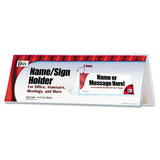 2-sided Name-sign Holder, Blank, 11 X 3 1-2 X 4, Clear