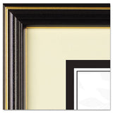 DAX® Gold-trimmed Document Frame With Certificate, Plastic-glass, 8.5 X 11, Black freeshipping - TVN Wholesale 