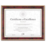 Gold-trimmed Document Frame With Certificate, Wood, 8.5 X 11, Mahogany