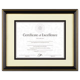 DAX® Gold-trimmed Document Frame, Wood, 11 X 14 Matted To 8.5 X 11, Black freeshipping - TVN Wholesale 