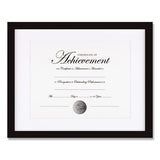 Wood Gallery Frame With Beveled Mat, 11 X 14, Black