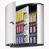 Durable® Locking Key Cabinet, 72-key, Brushed Aluminum, 11 3-4 X 4 5-8 X 15 3-4 freeshipping - TVN Wholesale 