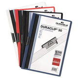 Durable® Duraclip Report Cover, Clip Fastener, 8.5 X 11, Clear-black, 25-box freeshipping - TVN Wholesale 