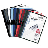 Duraclip Report Cover, Clip Fastener, 8.5 X 11, Clear-maroon, 25-box
