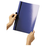 Durable® Duraclip Report Cover, Clip Fastener, 8.5 X 11, Clear-dark Blue, 25-box freeshipping - TVN Wholesale 