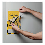 Durable® Duraframe Security Magnetic Sign Holder, 8 1-2 X 11, Yellow-black Frame, 2-pack freeshipping - TVN Wholesale 