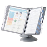 Durable® Sherpa Motion Desk Reference System, 10 Panels, Gray Borders freeshipping - TVN Wholesale 