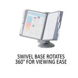 Durable® Sherpa Motion Desk Reference System, 10 Panels, Gray Borders freeshipping - TVN Wholesale 