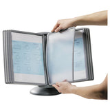 Durable® Sherpa Motion Desk Reference System, 10 Panels, Gray Borders freeshipping - TVN Wholesale 