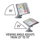 Durable® Sherpa Motion Desk Reference System, 10 Panels, Gray Borders freeshipping - TVN Wholesale 