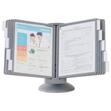 Durable® Sherpa Motion Desk Reference System, 10 Panels, Gray Borders freeshipping - TVN Wholesale 