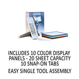 Durable® Sherpa Desk Reference System, 10 Panels, 10 X 5 5-8 X 13 7-8, Assorted Borders freeshipping - TVN Wholesale 