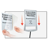 Durable® Sherpa Infobase Sign Stand, Acrylic-metal, 40"-60" High, Gray freeshipping - TVN Wholesale 