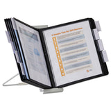 Durable® Instaview Expandable Desktop Reference System, 10 Panels, Black Borders freeshipping - TVN Wholesale 