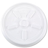 Vented Plastic Hot Cup Lids, 10 Oz Cups, White, 1,000-carton