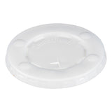 Straw-slot Cold Cup Lids, Fits 9 Oz To 20 Oz Cups, Clear, 100-sleeve, 10 Sleeves-carton