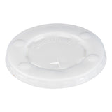 Straw-slot Cold Cup Lids, Fits 9 Oz To 20 Oz Cups, Clear, 100-pack