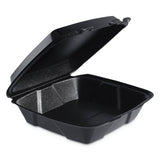 Dart® Insulated Foam Hinged Lid Containers, 1-compartment, 9 X 9.4 X 3, Black, 200-carton freeshipping - TVN Wholesale 