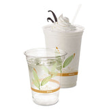 Bare Eco-forward Rpet Cold Cups, 12 Oz To 14 Oz, Leaf Design, Clear, Squat, 50-pack