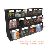 deflecto® Tilt Bin Interlocking Multi-bin Storage Organizer, 4 Sections, 23.63" X 6.63" X 8.13", Black-clear freeshipping - TVN Wholesale 