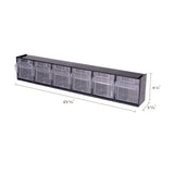deflecto® Tilt Bin Interlocking Multi-bin Storage Organizer, 6 Sections, 23.63" X 3.63" X 4.5", Black-clear freeshipping - TVN Wholesale 