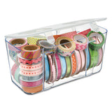 deflecto® Stackable Caddy Organizer Containers, Medium, Clear freeshipping - TVN Wholesale 