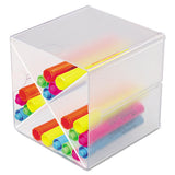 deflecto® Stackable Cube Organizer, 2 Drawers, 6 X 7 1-8 X 6, Clear freeshipping - TVN Wholesale 