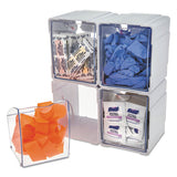 deflecto® Tilt Bin Interlocking 4-bin Organizer, 4 5-8 X 4 7-8 X 5 1-2, White-clear freeshipping - TVN Wholesale 