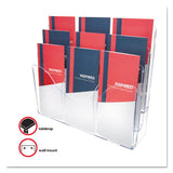 deflecto® 3-tier Document Organizer W-6 Removable Dividers, 14w X 3.5d X 11.5h, Clear freeshipping - TVN Wholesale 