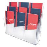 deflecto® 3-tier Document Organizer W-6 Removable Dividers, 14w X 3.5d X 11.5h, Clear freeshipping - TVN Wholesale 