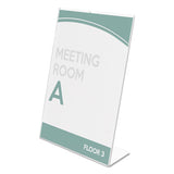 deflecto® Superior Image Slanted Sign Holder, Portrait, 8 1-2 X 11 Insert, Clear freeshipping - TVN Wholesale 