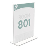 deflecto® Superior Image Double Sided Sign Holder, 8 1-2 X 11 Insert, Clear freeshipping - TVN Wholesale 