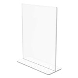 deflecto® Superior Image Double Sided Sign Holder, 8 1-2 X 11 Insert, Clear freeshipping - TVN Wholesale 