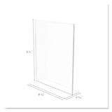 deflecto® Superior Image Double Sided Sign Holder, 8 1-2 X 11 Insert, Clear freeshipping - TVN Wholesale 