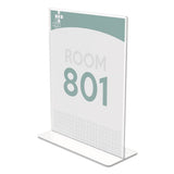 deflecto® Superior Image Double Sided Sign Holder, 8 1-2 X 11 Insert, Clear freeshipping - TVN Wholesale 