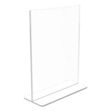 deflecto® Superior Image Double Sided Sign Holder, 8 1-2 X 11 Insert, Clear freeshipping - TVN Wholesale 