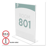 deflecto® Superior Image Double Sided Sign Holder, 8 1-2 X 11 Insert, Clear freeshipping - TVN Wholesale 