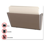 deflecto® Unbreakable Docupocket Wall File, Letter, 14 1-2 X 3 X 6 1-2, Smoke freeshipping - TVN Wholesale 