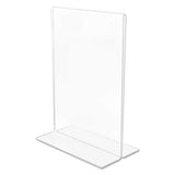 deflecto® Classic Image Double-sided Sign Holder, 5 X 7 Insert, Clear freeshipping - TVN Wholesale 