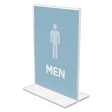 deflecto® Classic Image Double-sided Sign Holder, 5 X 7 Insert, Clear freeshipping - TVN Wholesale 