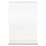 deflecto® Classic Image Double-sided Sign Holder, 5 X 7 Insert, Clear freeshipping - TVN Wholesale 